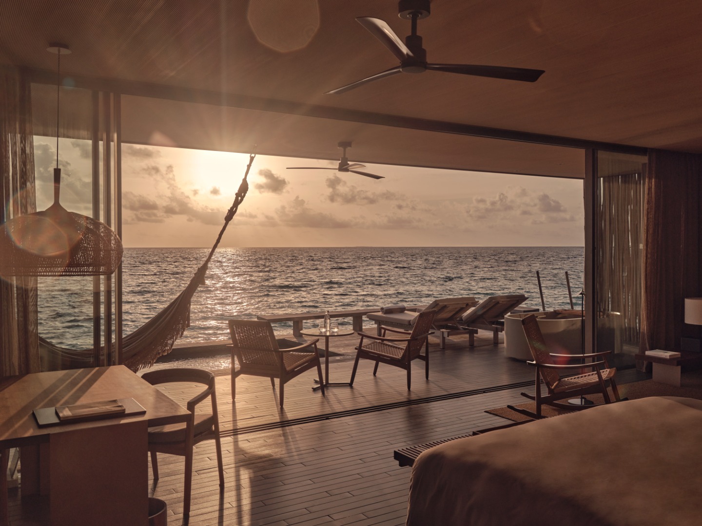 Sunset water pool villa