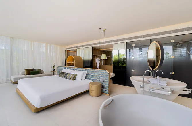 Beach Pool Villa · the sand line